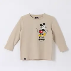 DISNEY - Polera Manga Larga Niño Back Print Mickey Beige