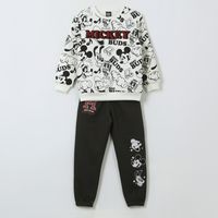 Conjunto Buzo Niño Full Print Mickey Mouse Negro