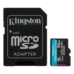 KINGSTON - Microsd Canvas Go Plus 64gb U3 V30 A2