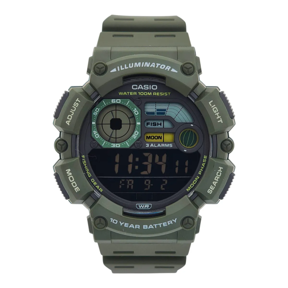 CASIO - Reloj de pulsera Casio caballero WS-1500H-3BV verde