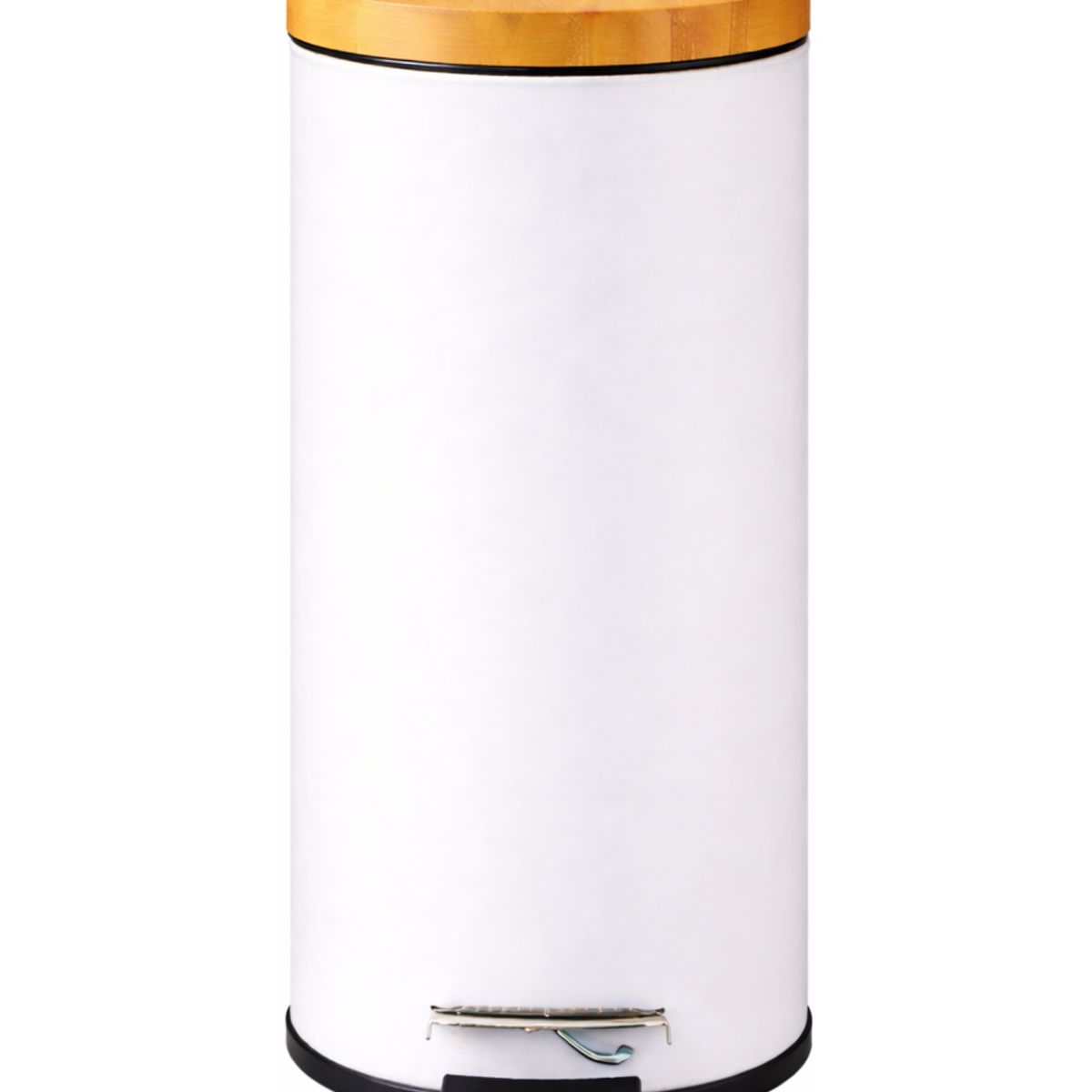GENERICO - Basurero Con Pedal Y Cierre Suave Blanco 30L