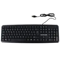 TECNOLAB - Teclado Alambrico USB Full Size 104 Teclas Estandar - PS