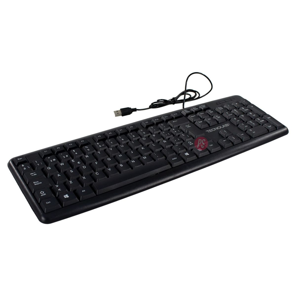 TECNOLAB - Teclado Alambrico USB Full Size 104 Teclas Estandar - PS