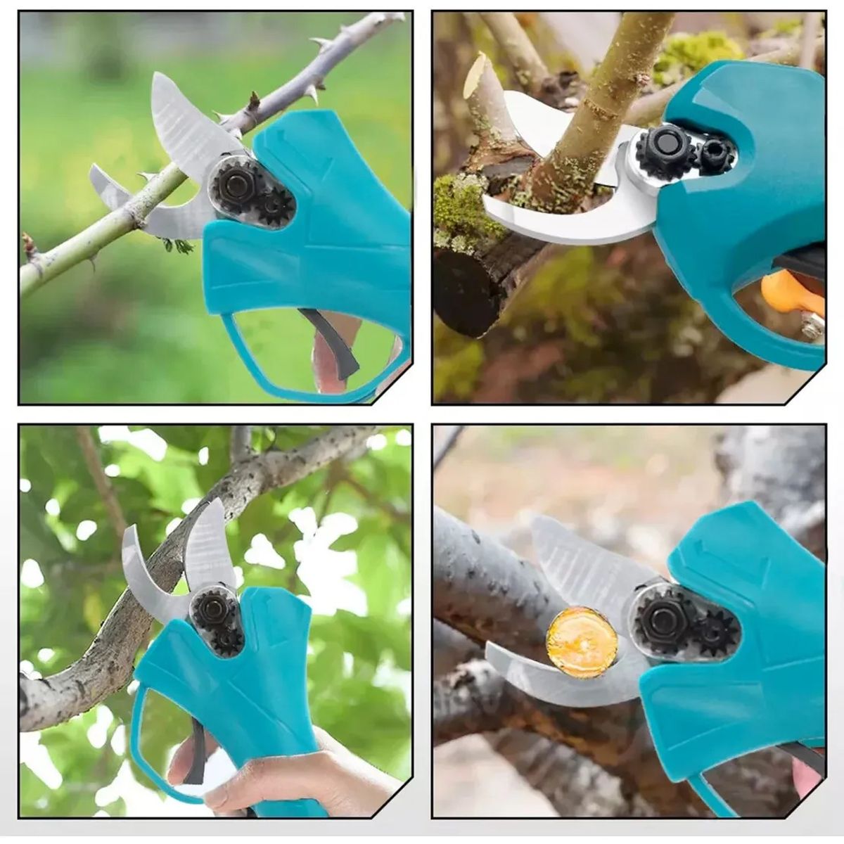 MOVI - Kit de Jardineria 6 en 1 Cortadora de Pasto + motosierra + Tijera + Sopladora