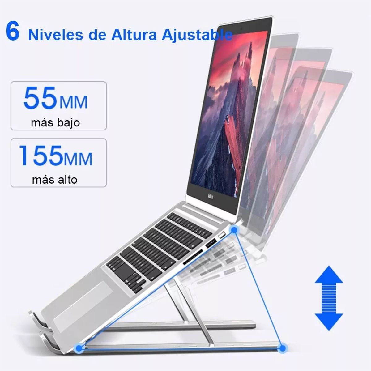 GENERICO - Soporte Para Laptop Plegable Aluminio Ajustable Portátil Yd