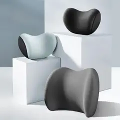 GENERICO - Reposacabezas+respaldo Para Asiento De Auto Cojin De Cuello Negro