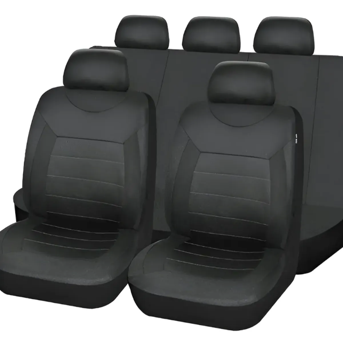 GENERICO - FUNDAS PARA ASIENTOS DE AUTO UNIVERSAL COLOR NEGRO