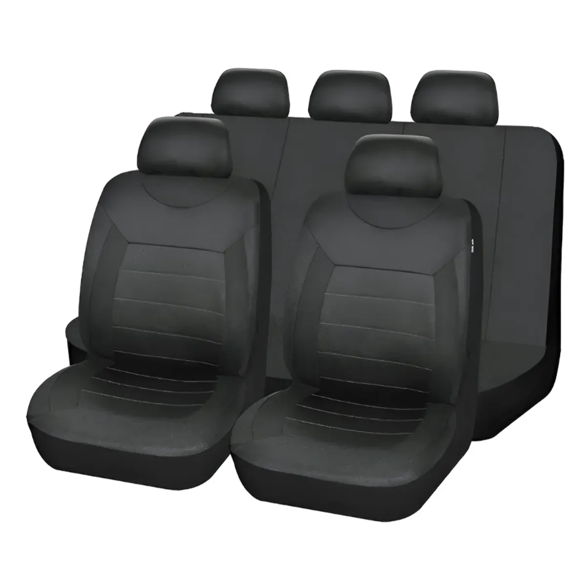 GENERICO - FUNDAS PARA ASIENTOS DE AUTO UNIVERSAL COLOR NEGRO