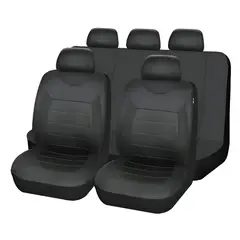 GENERICO - FUNDAS PARA ASIENTOS DE AUTO UNIVERSAL COLOR NEGRO