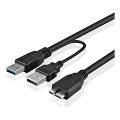 GEN - Cable Micro B Usb 30 Tipo Y Para Disco Duro Alta Velocidad