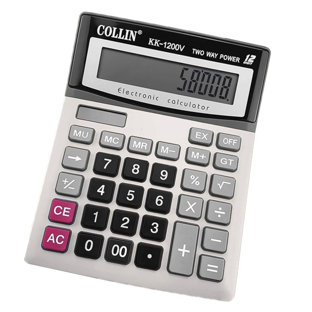 GENERICO - Calculadora De Escritorio 12 Dígitos Pantalla Grande Kk-1200