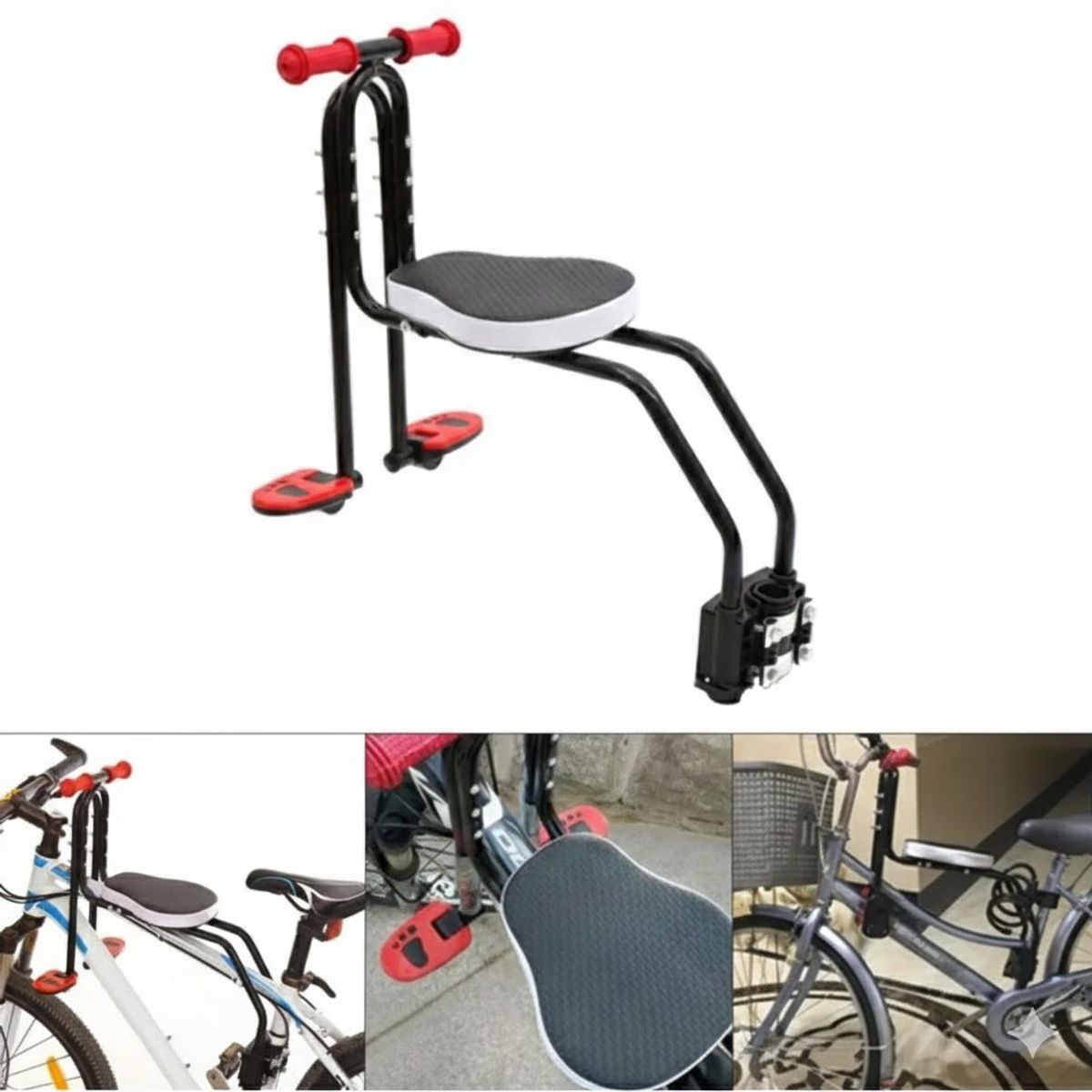 GENERICO - Silla Soporte Asiento Delantero De Bicicleta Para Bebe Niños
