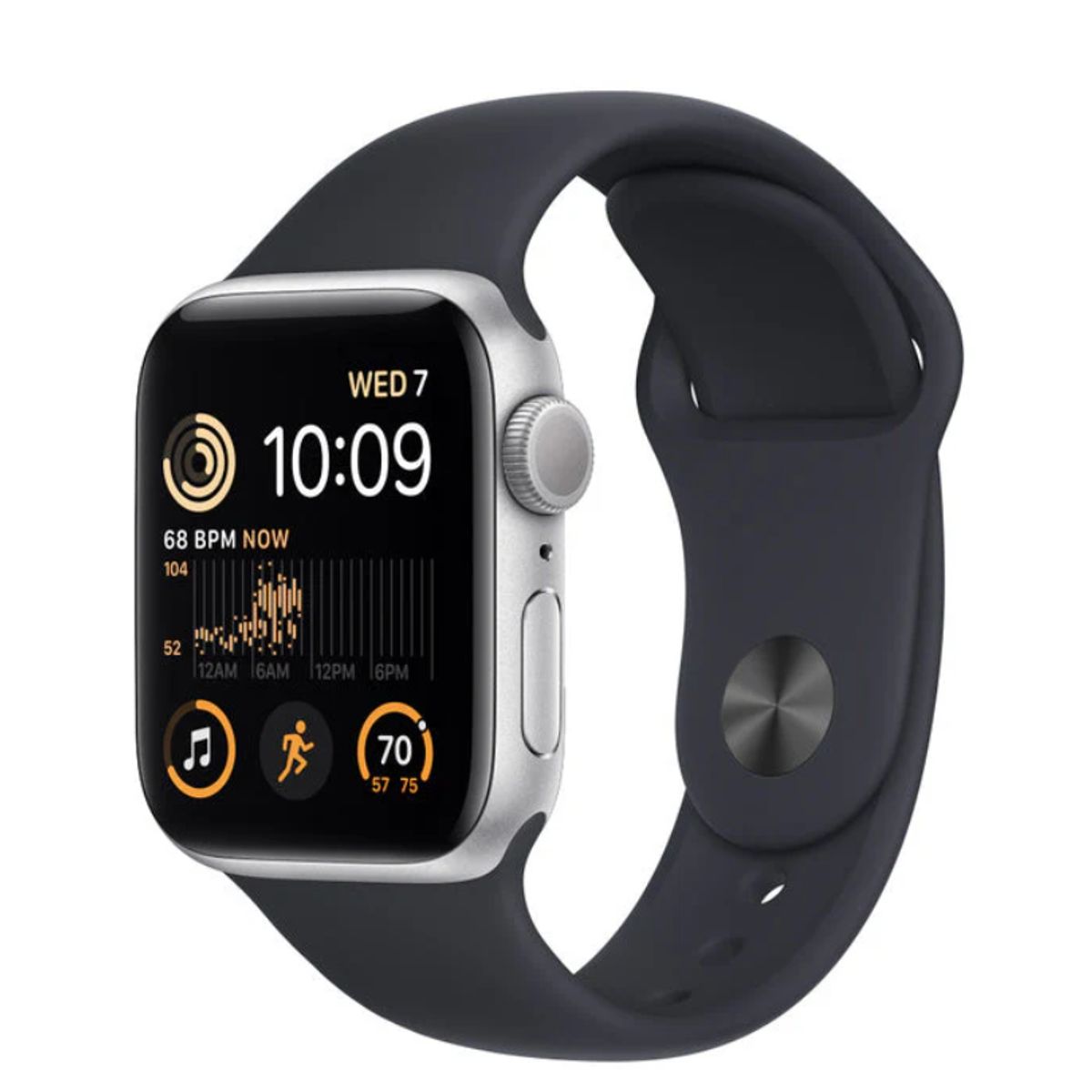 APPLE - Apple Watch SE 2da gen GPS 40mm - Plata correa Negra - Reacondicionado