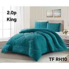 GENERICO - Cubrecama de Invierno Sherpa Texturizado con Chiporro 2 Plazas. TFRH10