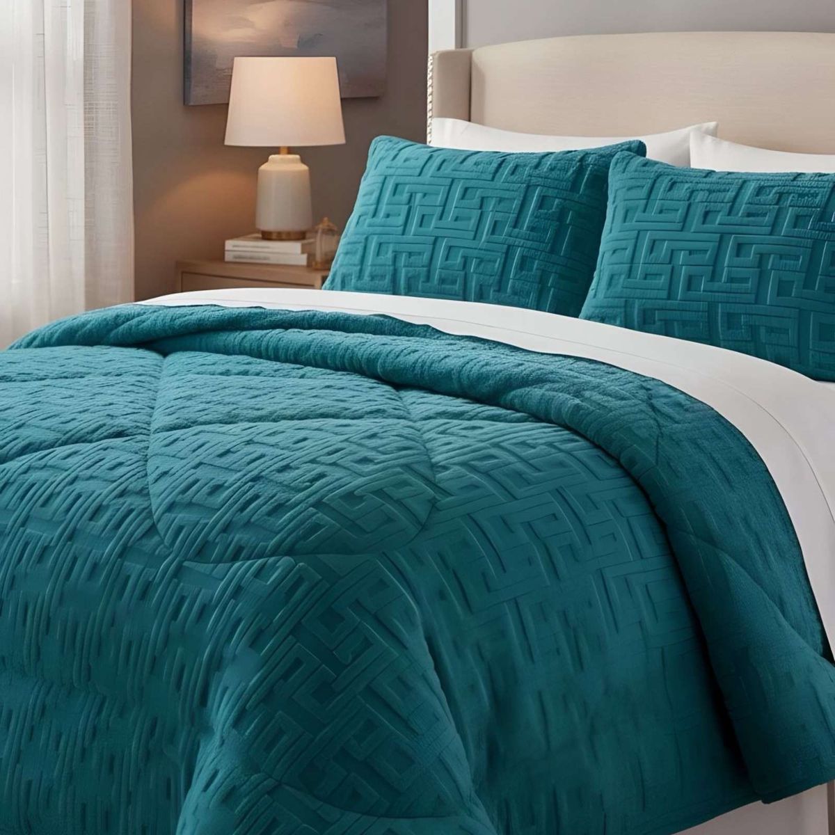 GENERICO - Cubrecama Acolchado con chiporro diseño Texturizado King