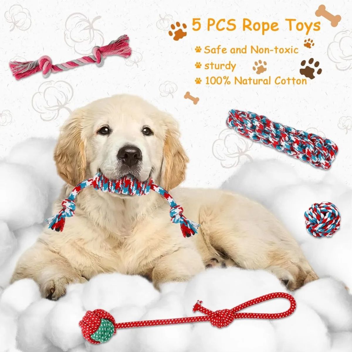 GENERICO - Cerdo Peluche De Cuerda, Resistencia Set 8 Juguetes Perro BELUG