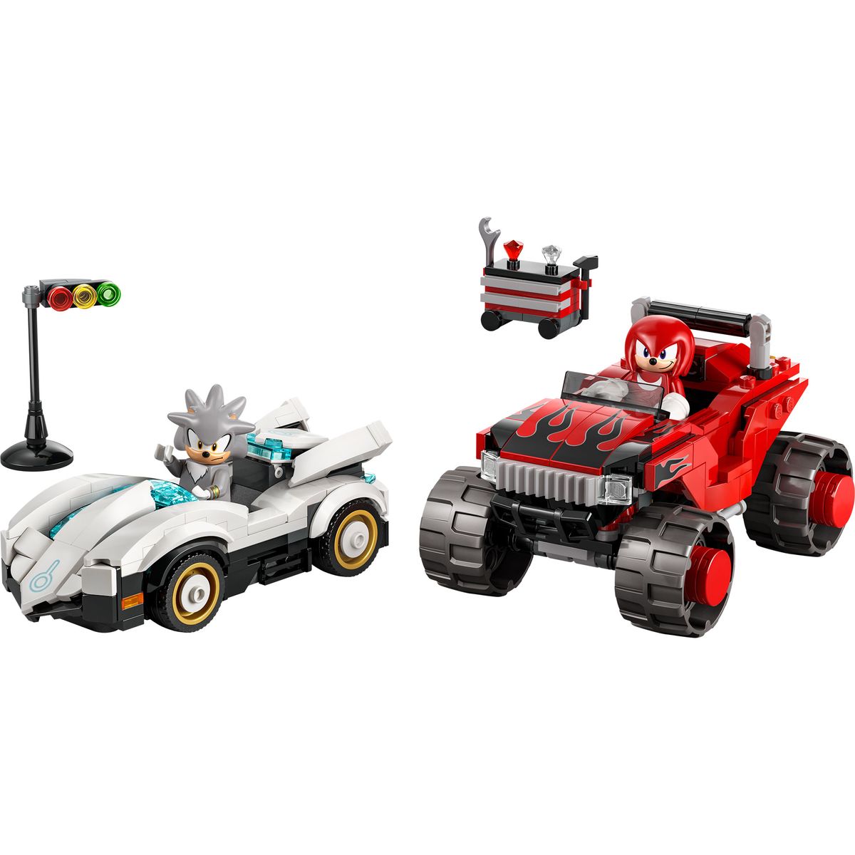 LEGO - AUTO DE SILVER VS. CAMIONETA MONSTRUO DE KNUCKLES SONIC