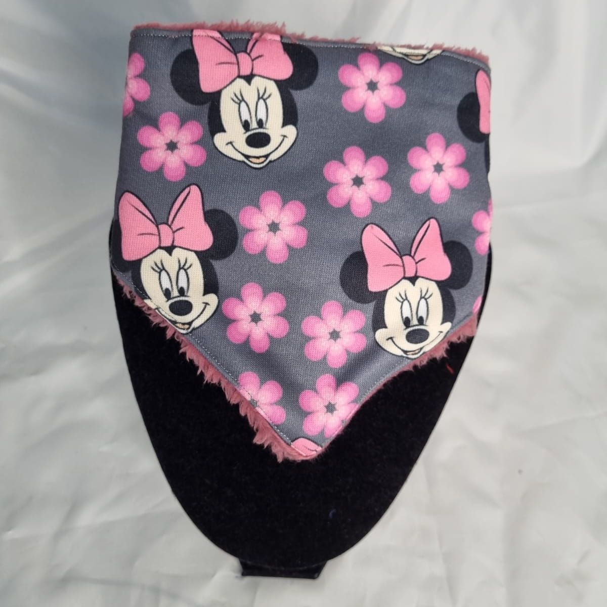 EL MUNDO DE EMMA - Bandana mascota invierno animado gris con rosa talla XXS