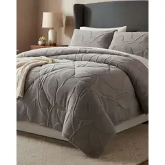 GENERICO - Cubrecama Acolchado con chiporro diseño Texturizado Hojas King