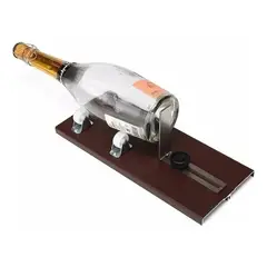 GENERICO - Cortador Botella Vidrio Base Metalica Kit Con Accesorios