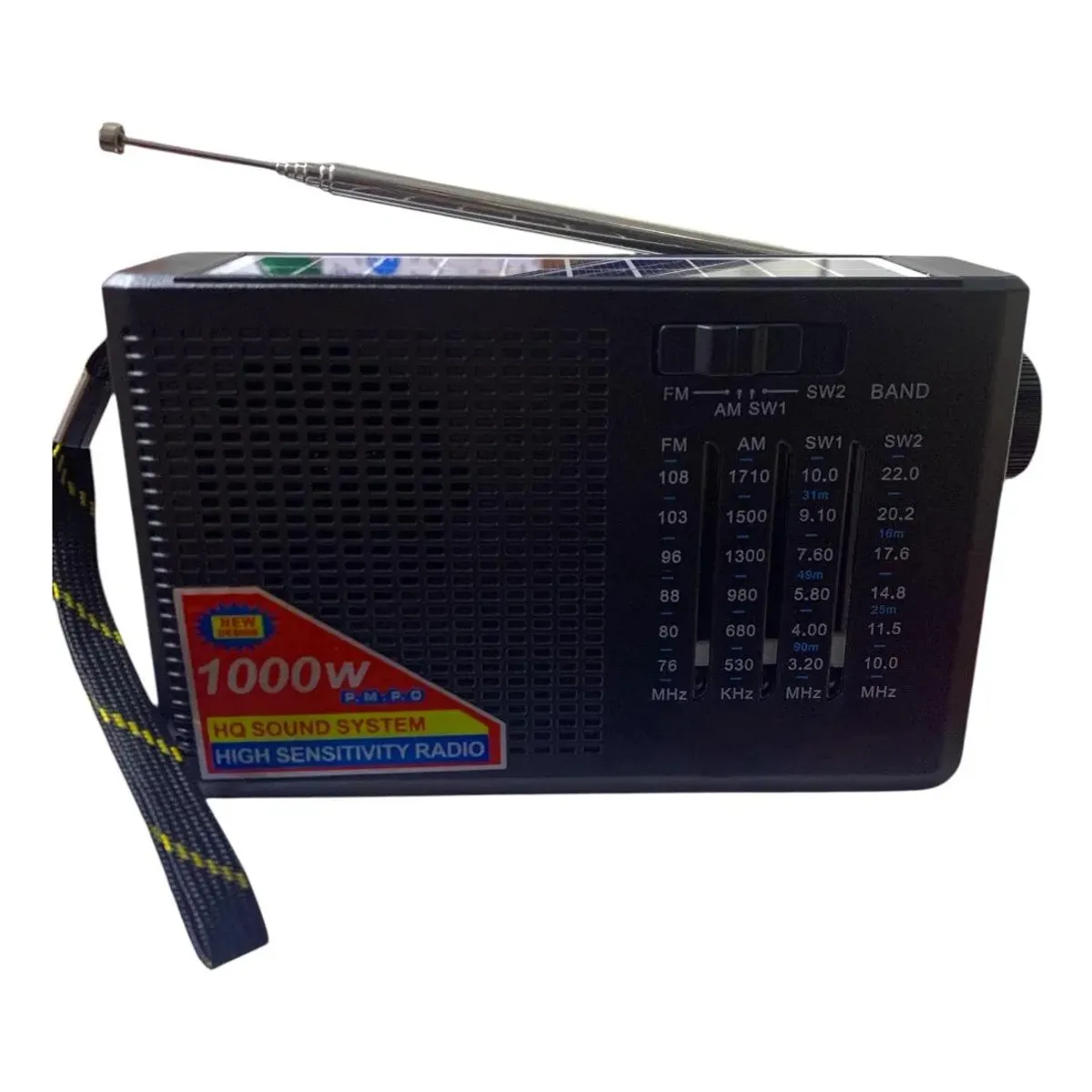 GENERICO - Radio Portátil Analógica Solar Recargable Amfm Mp3