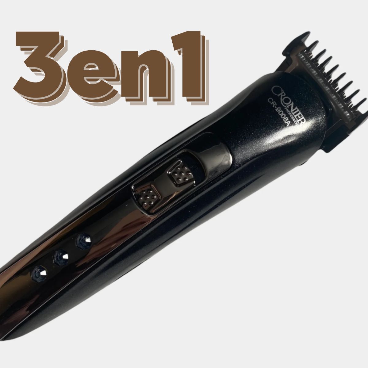 GENERICO - Máquina Afeitar Hombre Cortapelo Barba Nariz 3en1 Recargable
