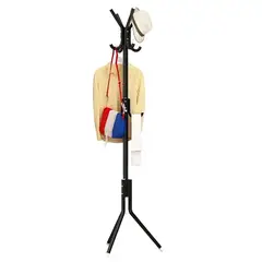 GENERICO - Perchero Metal 12 Ganchos Abrigo Sombrero NEGRO