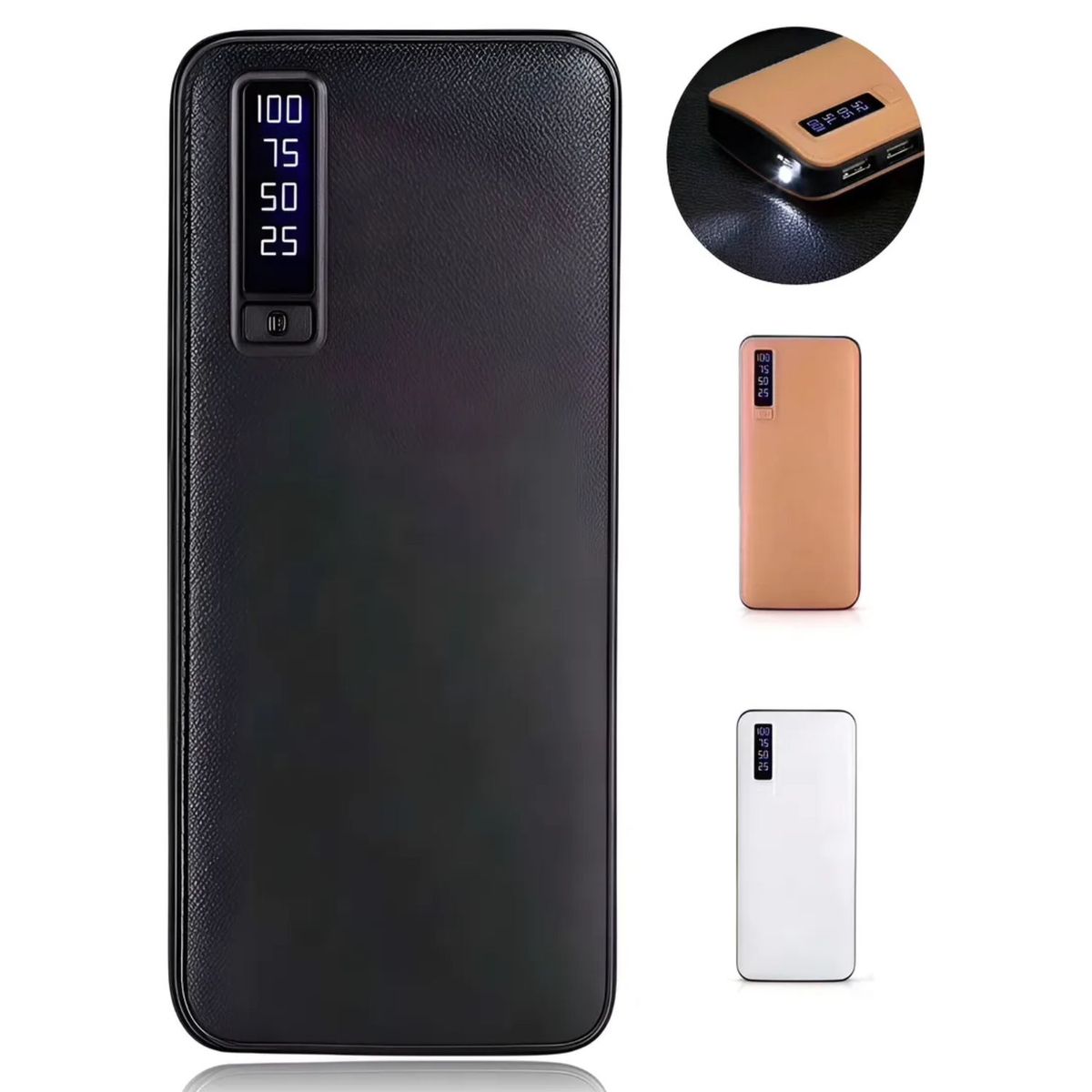 MOVI - POWER BANK 20.000 MAH CON 3 SALIDAS USB Y LINTERNA LED