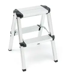 GENERICO - Escalera Plegable Doble 2 Peldaños Liviana Antideslizante