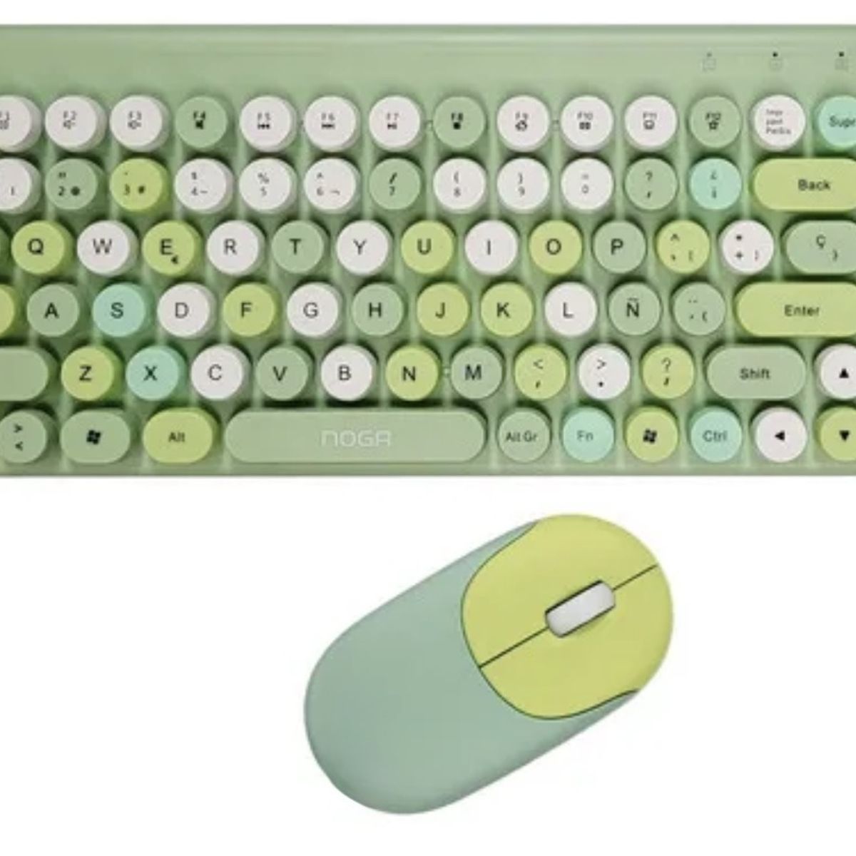 GENERICO - Teclado y mouse inlambrico retro teclas removibles