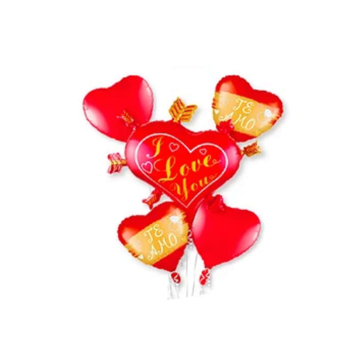 GENERICO - Set de globos metalicos love you