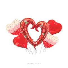 GENERICO - Set de globos metalicos corazones