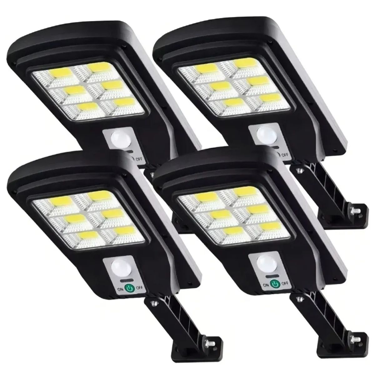 GENERICO - Pack 4 Foco Solar Led Exterior Con Sensor De Movimiento Ip65
