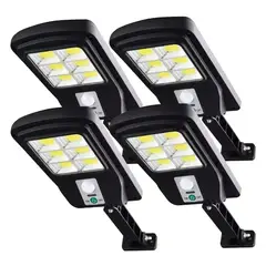 GENERICO - Pack 4 Foco Solar Led Exterior Con Sensor De Movimiento Ip65