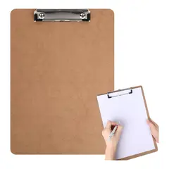GENERIC - Tabla Porta Papeles Mdf Tamaño A4 Con Pinza Clip Oficina Madera