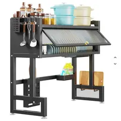 KINDA NICE - Organizador Escurridor Multicapa Estante De Almacenamiento Negro