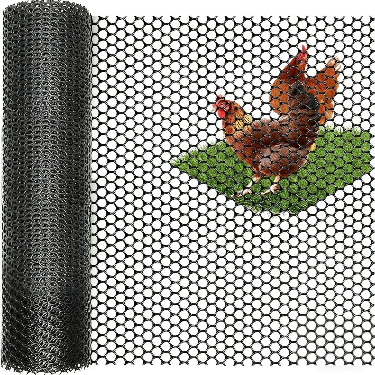 GENERICO - Valla De Plástico Para Jardín Finca Gallineros 40cmx5m