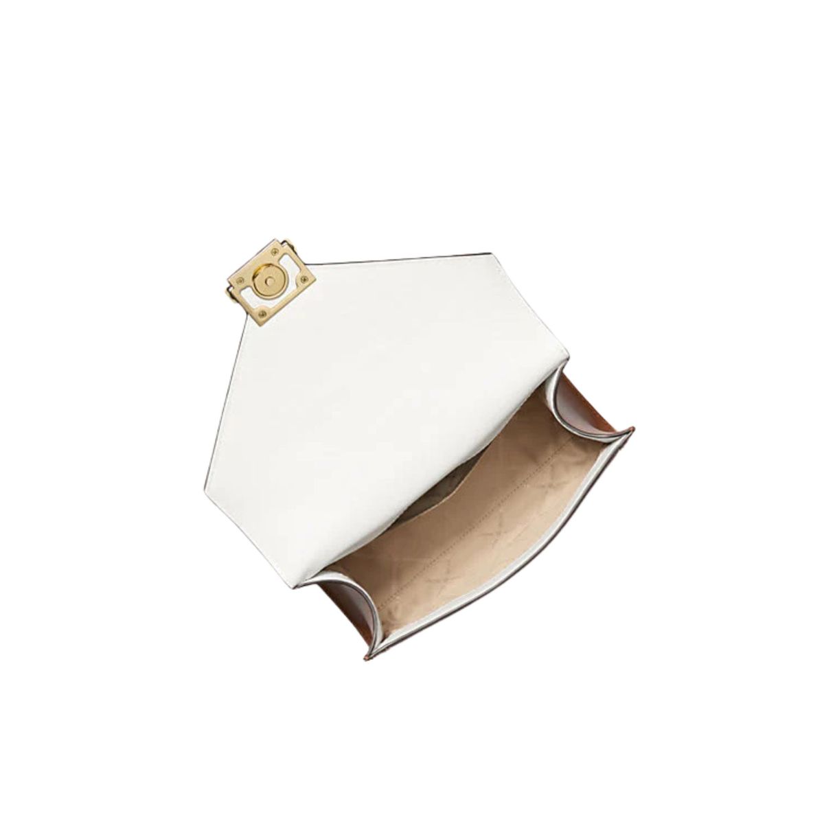 MICHAEL KORS - Cartera Michael Kors Whitney Mediano Blanco y Camel con Tachas