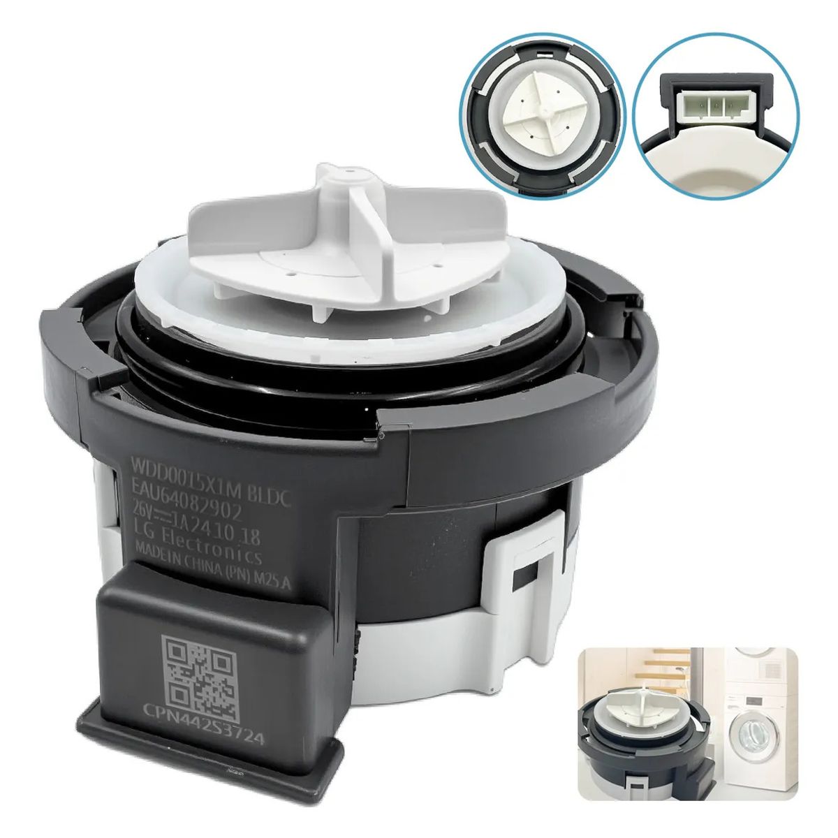 KUANGYE - Bomba De Agua Lavadoras Smart Inverter 26v Compatible Con Lg
