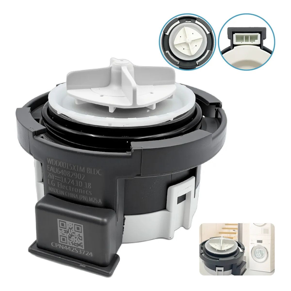 KUANGYE - Bomba De Agua Lavadoras Smart Inverter 26v Compatible Con Lg