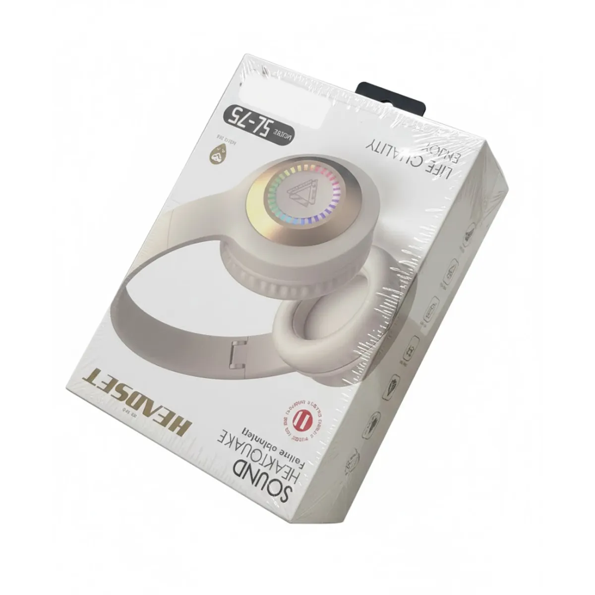 GENERICO - Audifonos Inalambricos Bluetooth V53 Microfono Luz Led Lau Blanco