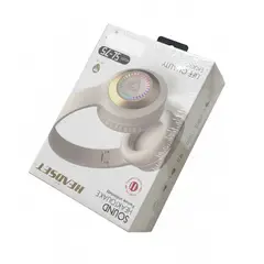 GENERICO - Audifonos Inalambricos Bluetooth V53 Microfono Luz Led Lau Blanco