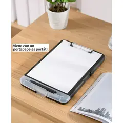GENERAL - Carpeta Multifunción De Tableta Con Ganchos Y Almacenamiento Negro