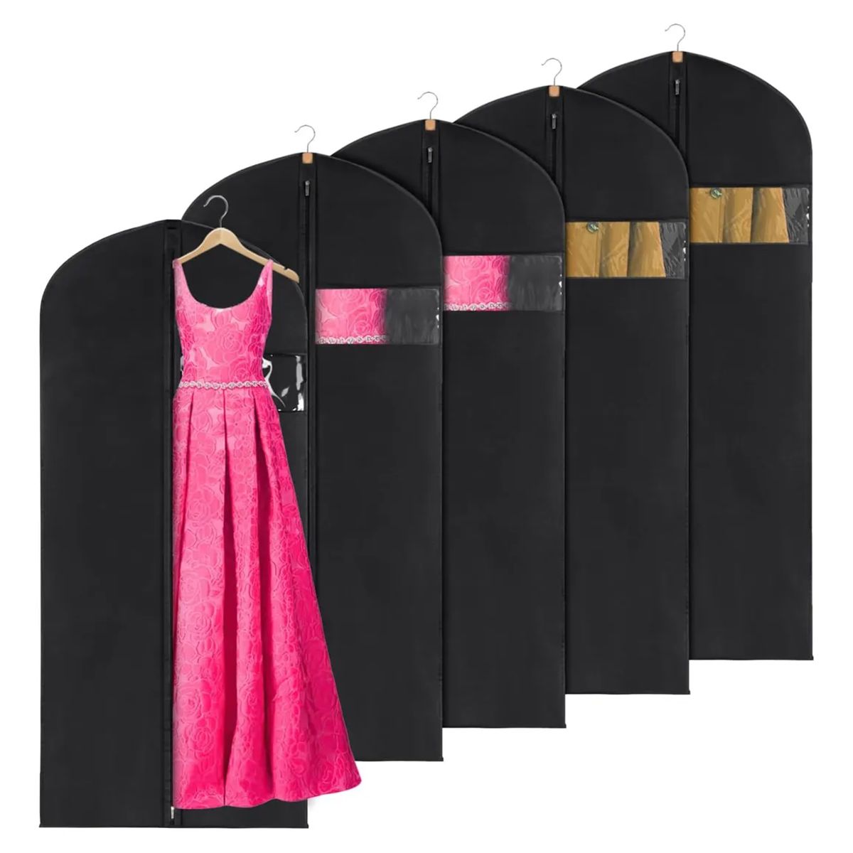GENERICO - X6 Funda Para Vestidos Trajes Ternos Funda Chaquetas Abrigo Negro