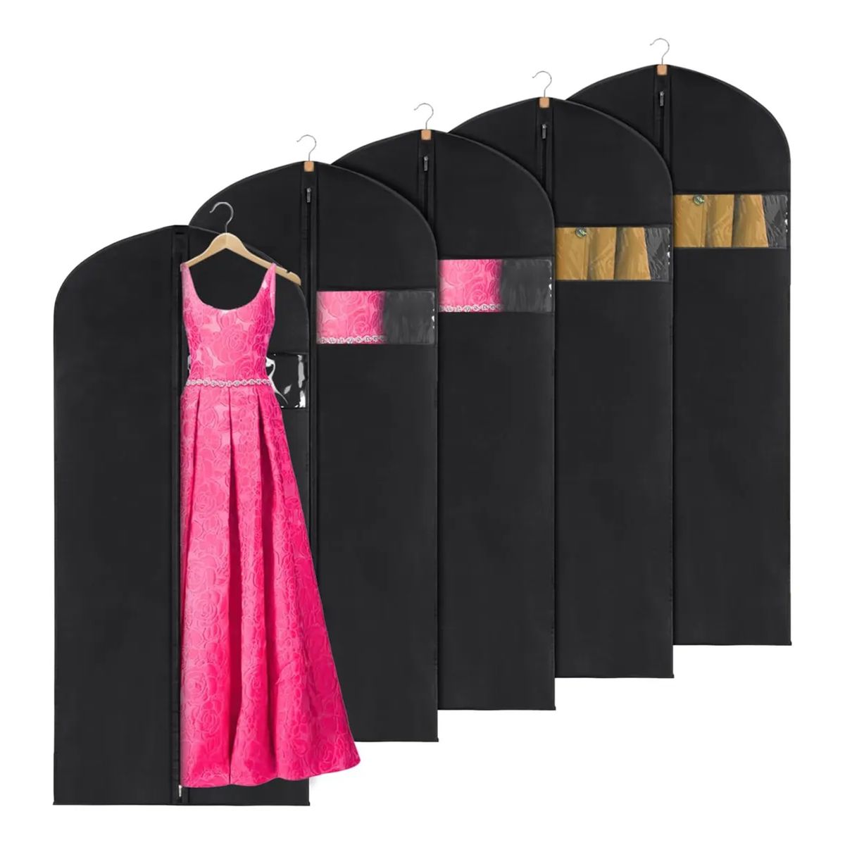 GENERICO - X6 Funda Para Vestidos Trajes Ternos Funda Chaquetas Abrigo Negro