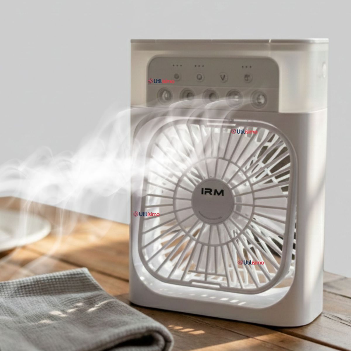 LINE - Climatizador Portátil Frío 4 en 1 Ventilador Humificador Enfriador Lampara LED 220v USB