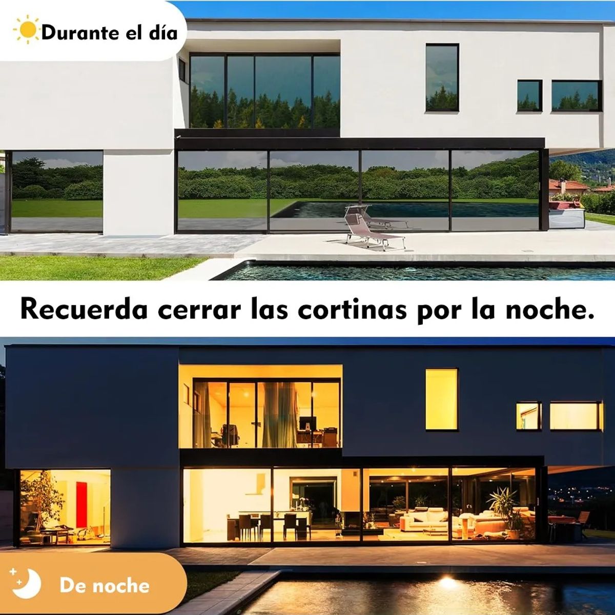 KUANGYE - Vinil Espejo Privacidad Papel Ventanas Pelicula Decorativo Pegatina Espejo Cristal Plata