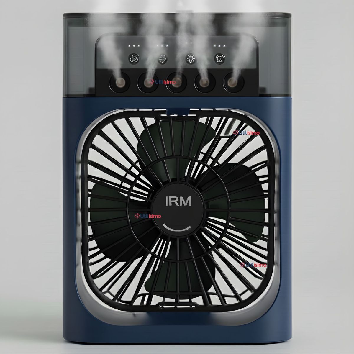 LINE - Climatizador Portátil Frío 4 en 1 Ventilador Humificador Enfriador Lampara LED USB Azul