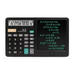 GENERICO - Calculadora Científica Básica 12 Dígitos con Tablet de Escritura LCD 6.5" y Lápiz