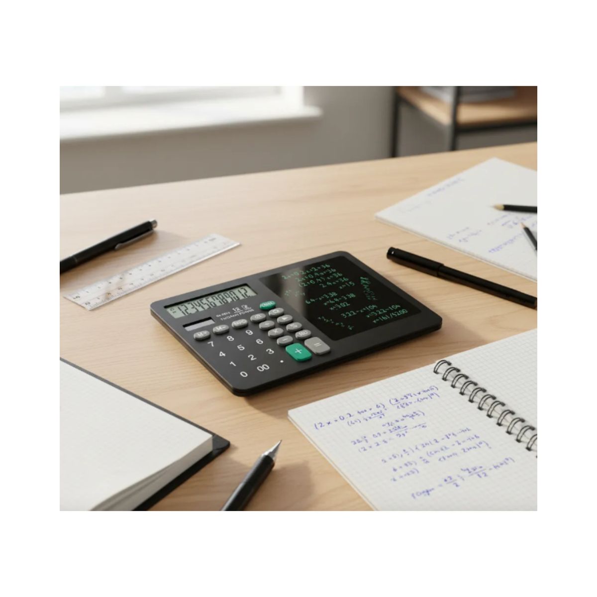 GENERICO - Calculadora Científica Básica 12 Dígitos con Tablet de Escritura LCD 6.5" y Lápiz